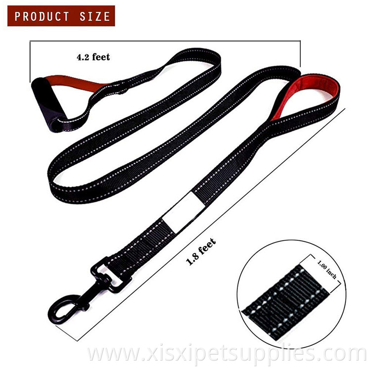 6ft Red Rope Slip Foam handle Dog Leash for Running and Training